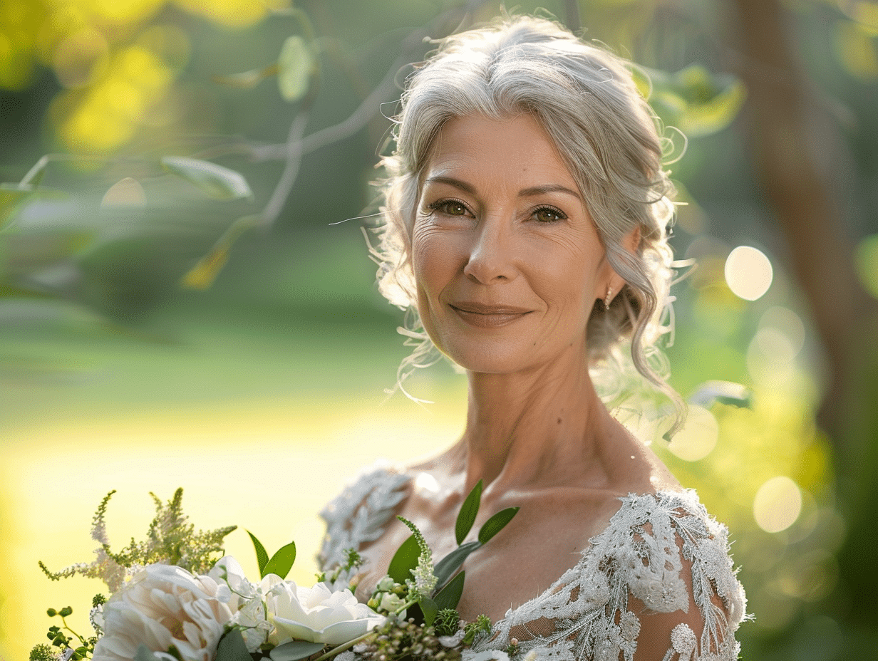 Sélection robe de mariée pour femmes de 50 ans : élégance et tendance