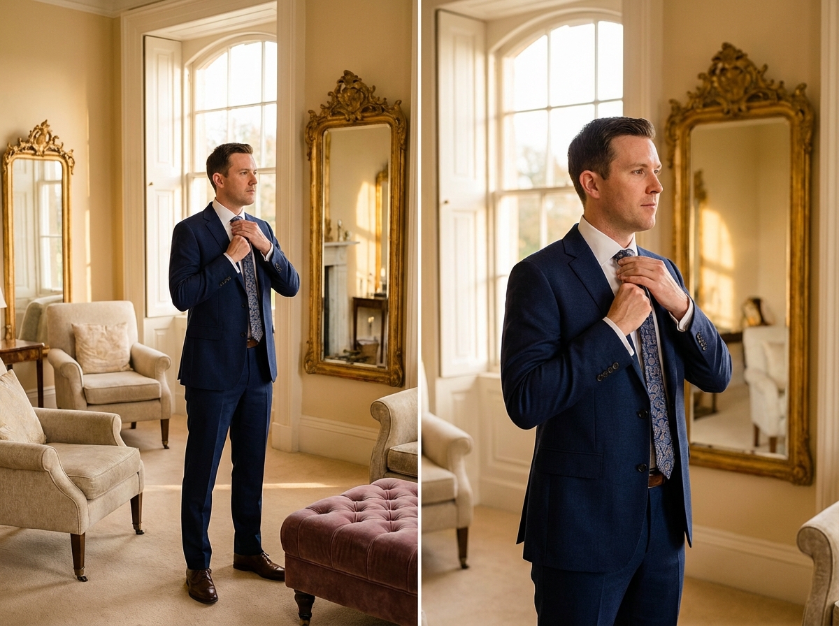 costume homme mariage bleu