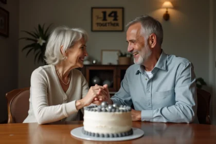 Célébration des 14 ans de mariage avec des noces de plomb