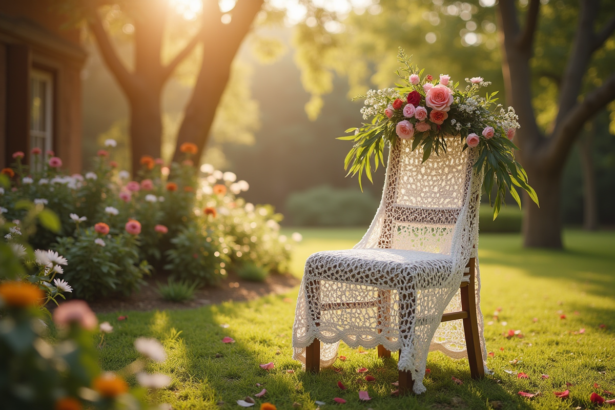 chaise décorée